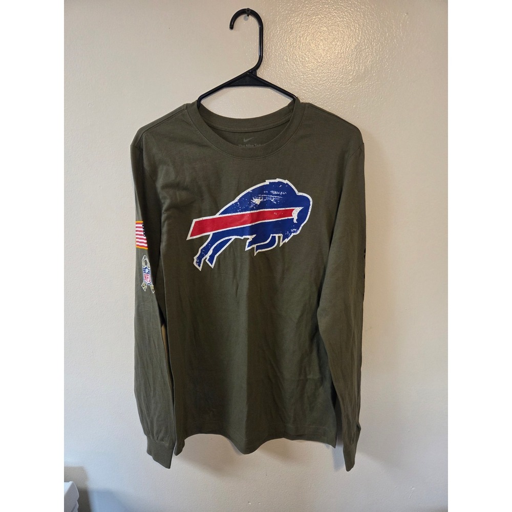 Nike Buffalo Bills Salute to Service Long Sleeve T-Shirt Olive Green Mens Small